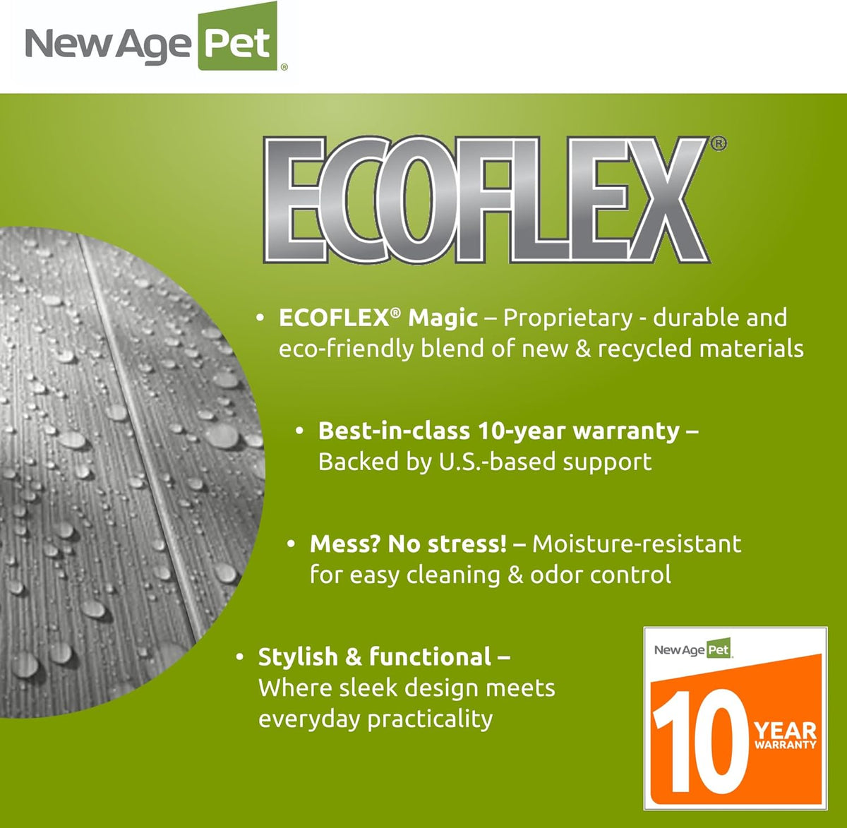 New Age Pet ECOFLEX Dog Crate End Table - Furniture-Style Pet Crate for Crate Trained Dogs