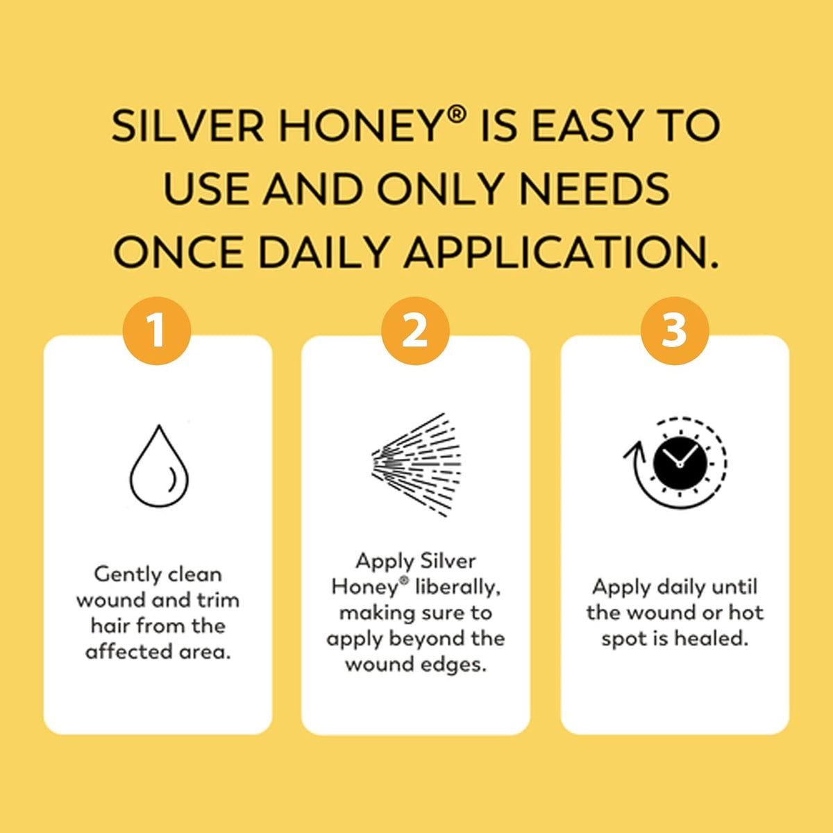 Absorbine Silver Honey Hot Spot & Wound Care Spray Gel 8oz Bottle, Manuka Honey & MicroSilver BG