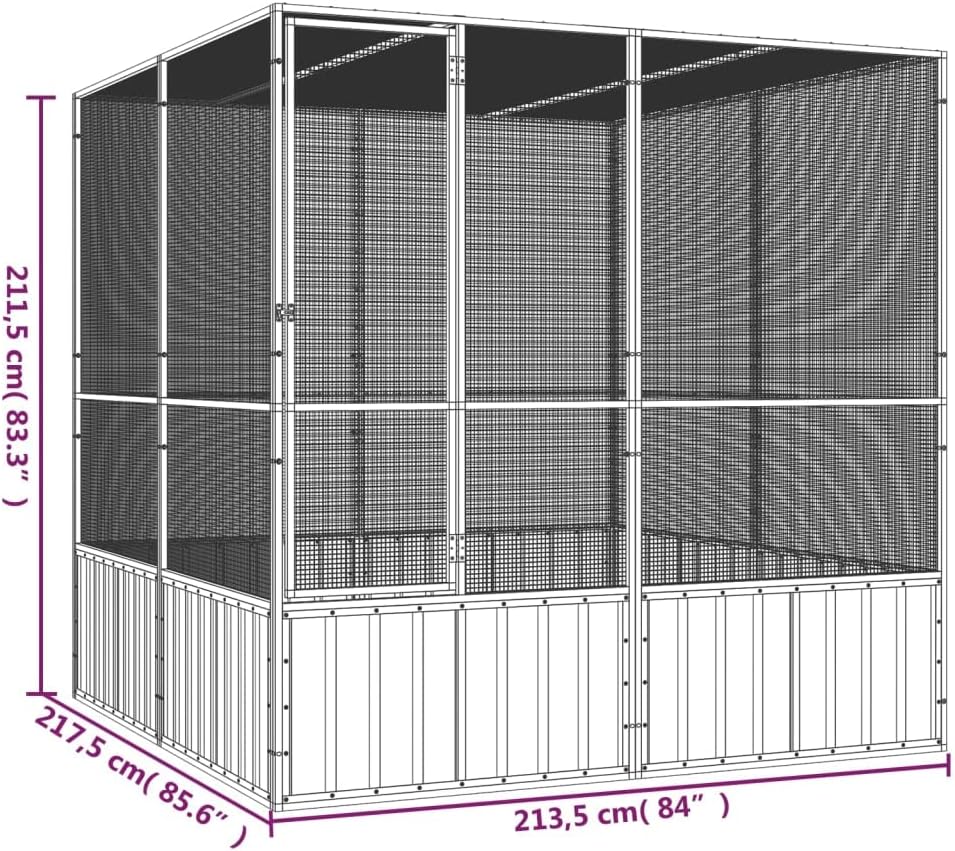 Steel Bird Cage, Large Flight King Bird Cage for Cockatiels African Grey Quaker Amazon Sun