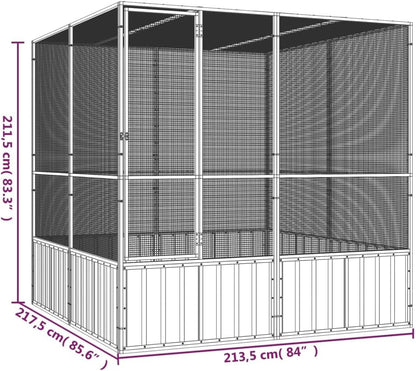 Steel Bird Cage, Large Flight King Bird Cage for Cockatiels African Grey Quaker Amazon Sun