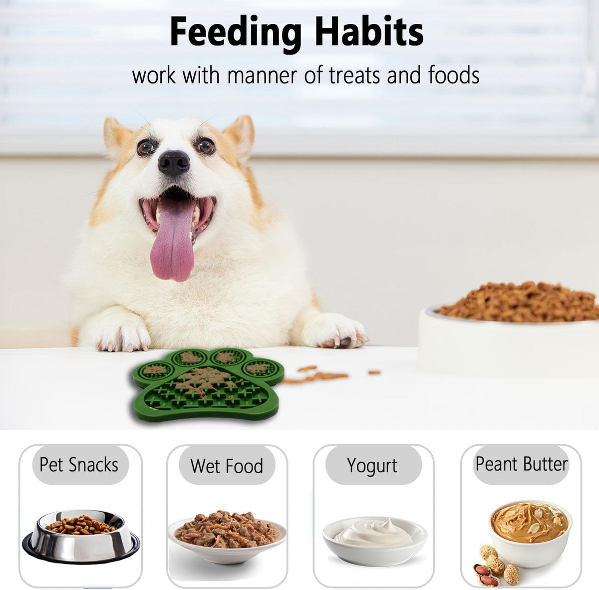 2-Pack Premium Lick Mats for Dogs & Cats | Slow Feeder mat with Suction Cups | Bathing, Grooming &