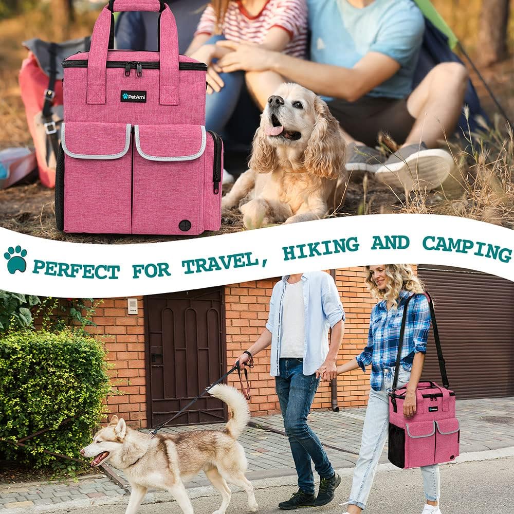 PetAmi Dog Travel Bag Pet Supplies Accessories Organizer for Traveling, Camping, Weekend; Cat Pet
