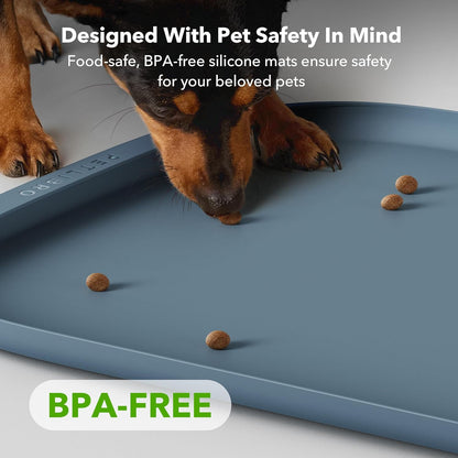 PETLIBRO Dog Food Mat, Safety Silicone Cat Food Mat for Feeder & Fountain, Waterproof Dog Bowl