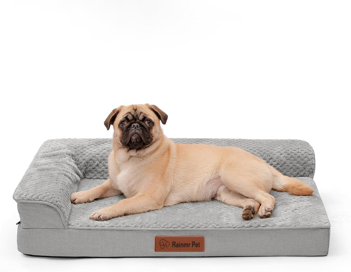 Orthopedic Dog Bed, 3 Inch Memory Foam Dog Beds for Medium Dogs, Washable Removable Cover, Nonskid