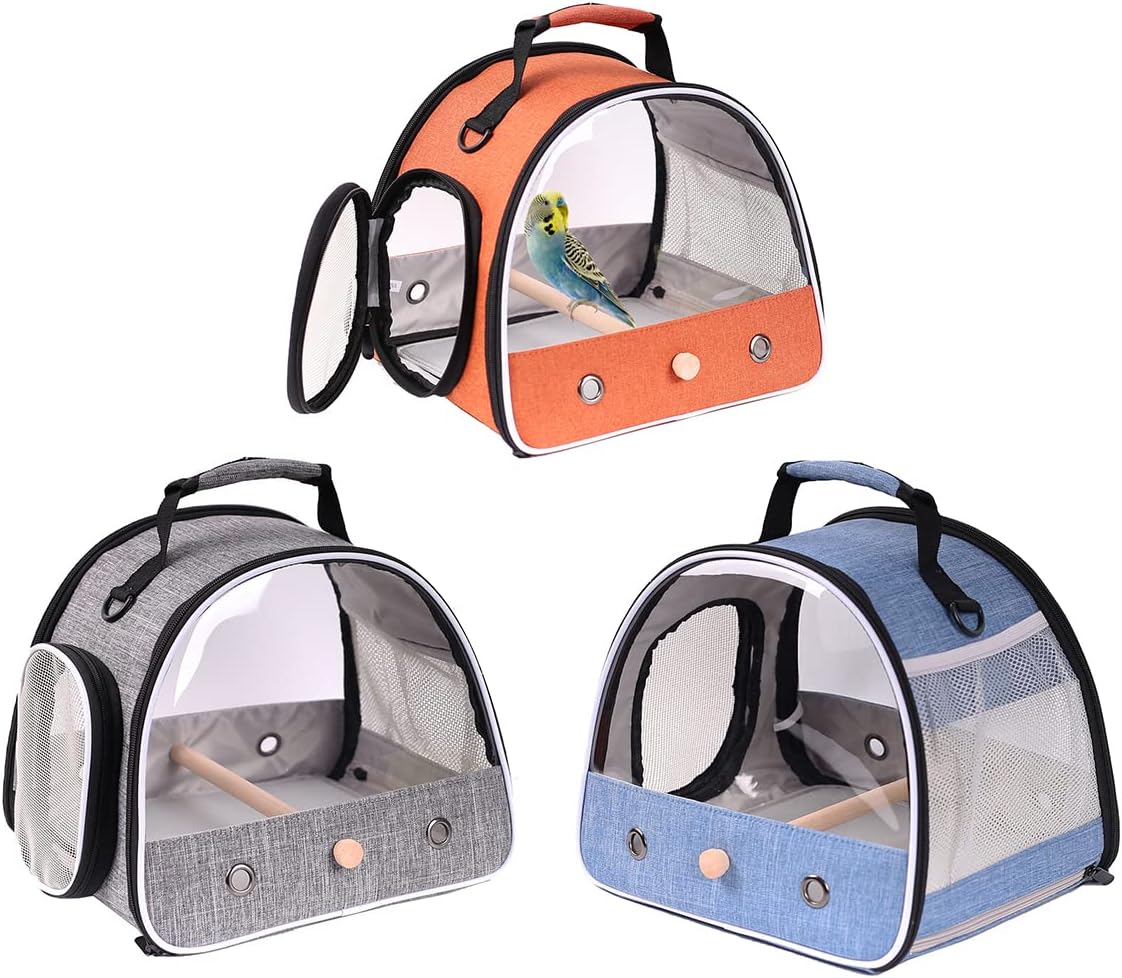 Small Bird Travel Carrier, Portable Bird Travel Carrier for Parakeet, Parrot, Budgie, Guinea Pig
