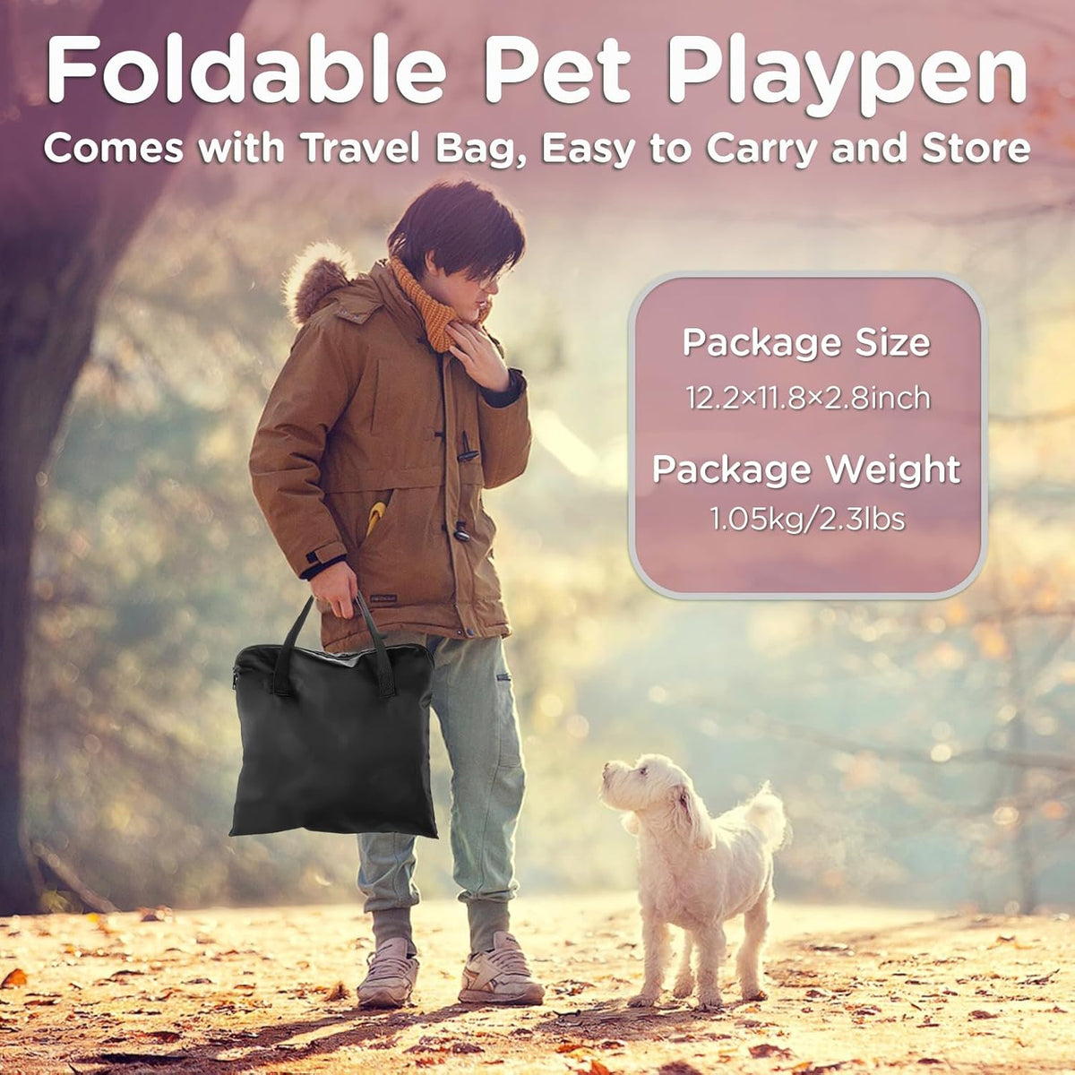Foldable Pet Kitten Playpen, Upgrade Waterproof Portable Cat Dog Playpen Kennel Tent for Dog Cat