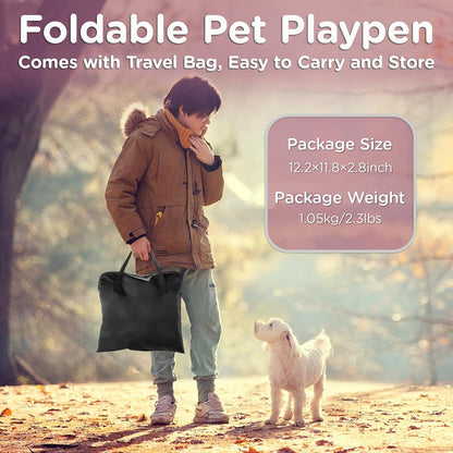 Foldable Pet Kitten Playpen, Upgrade Waterproof Portable Cat Dog Playpen Kennel Tent for Dog Cat