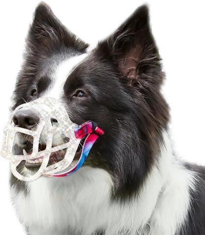 Basket Muzzle - Anti Biting Chewing, Sturdy Lightweight Allows Panting Drinking, Suitable for