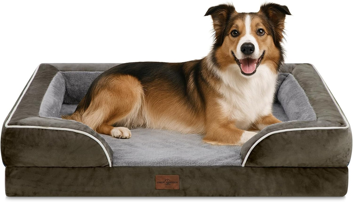 Comfort Expression Large Dog Beds Waterproof Orthopedic Foam Dog Sofa Beds Comfy Pet Bed with