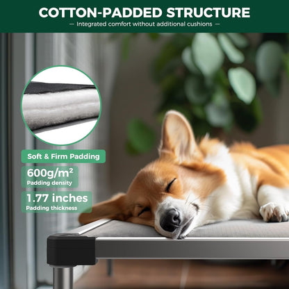 FXW TitanNest Chew-Proof Elevated Dog Bed, Raised Cot for Indoor/Outdoor/Camping Use, Durable &