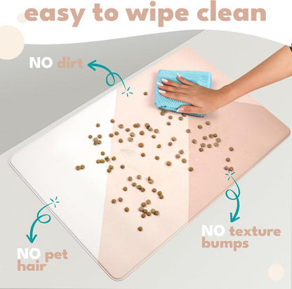 NALALAS Dog Mat for Food and Water, Cat Feeding Mat | Waterproof Dog Bowl Mat | Non-Slip Pet Food