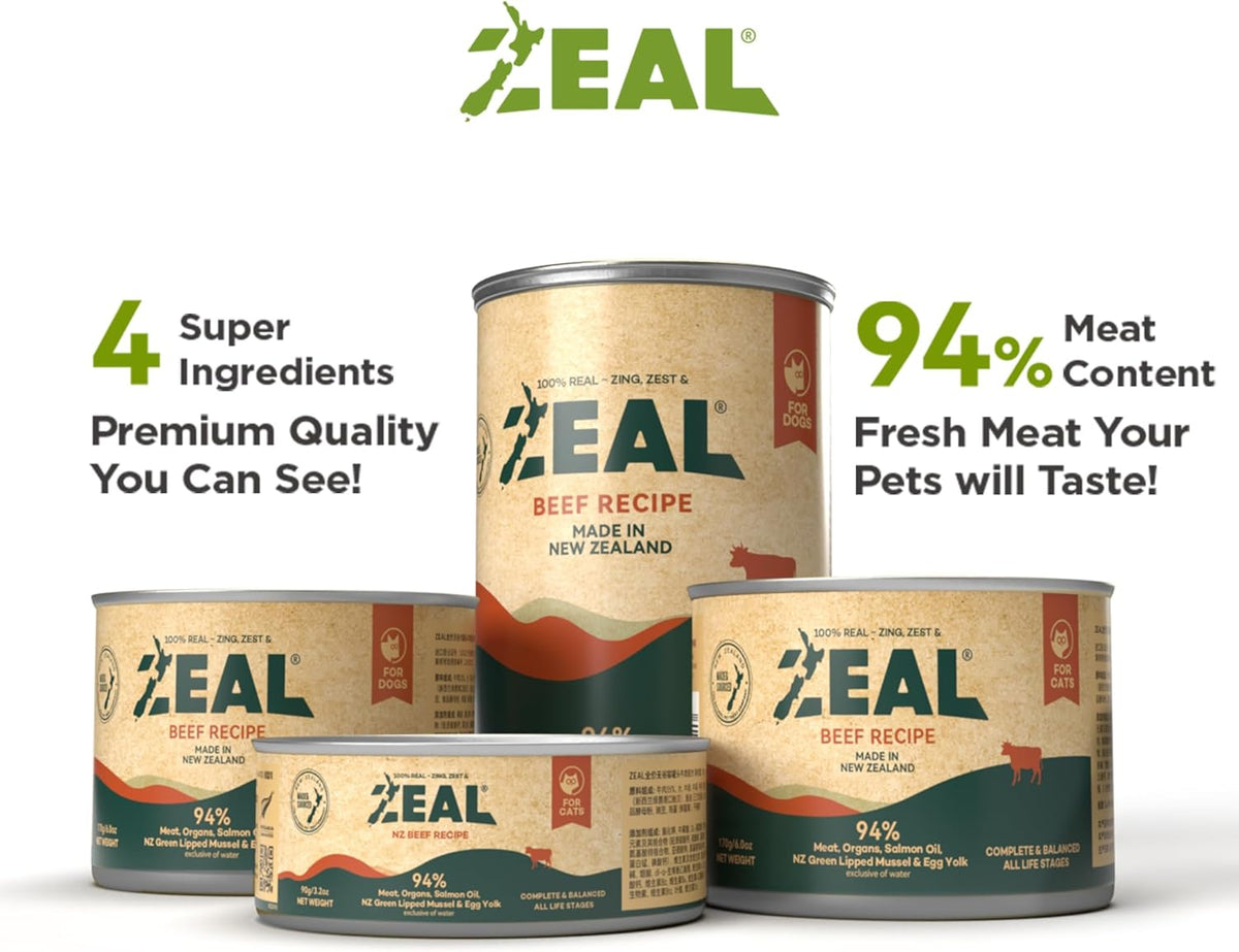 ZEAL New Zealand Wet Cat Food – High Protein, Grain-Free with Superfoods (Chicken, 3.17oz Can
