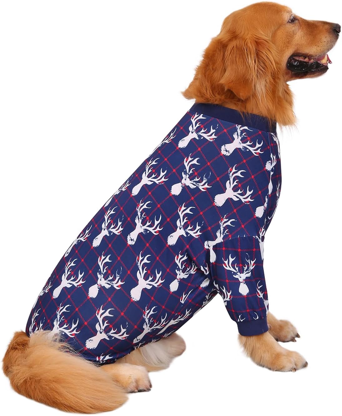 HDE Dog Pajamas One Piece Jammies Jumpsuit Pet Clothes Outfit Stretchy Lightweight Comfy Shirt Pjs