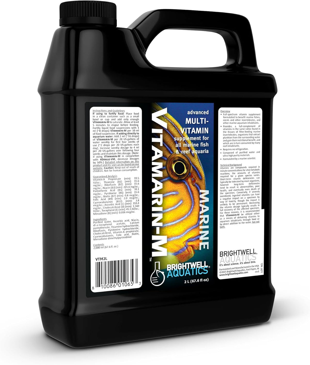 Brightwell Aquatics Vitamarin-M – Complete Vitamin Supplement for Marine Fish, Corals &