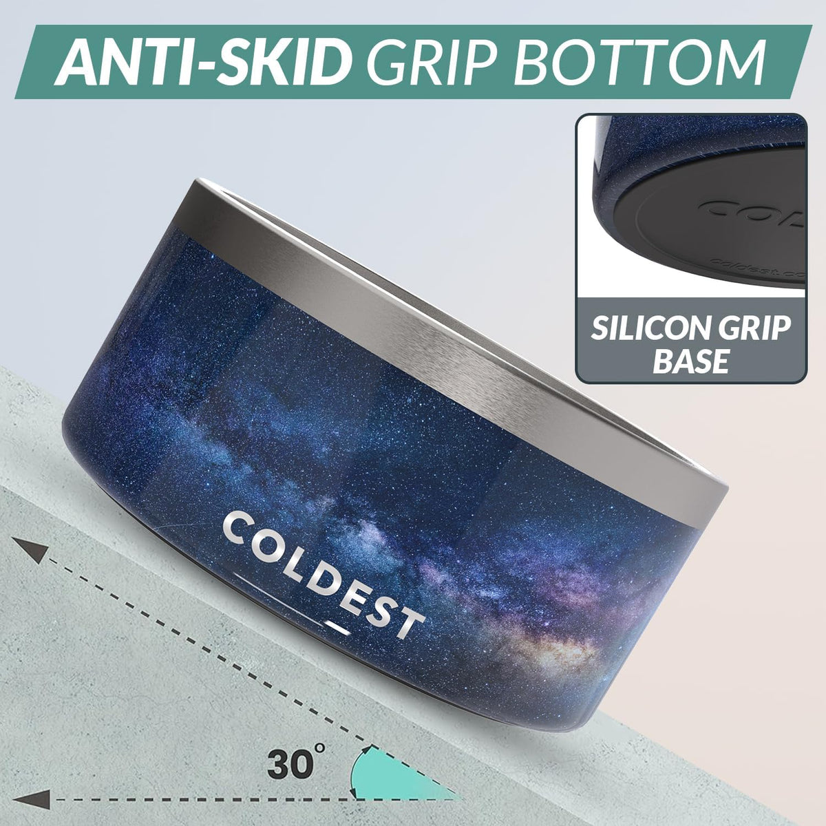 Coldest Dog Bowl - Anti Rust Metal, Non Slip, 3 Layers Insulated Stainless Steel Dog Bowls - Spill