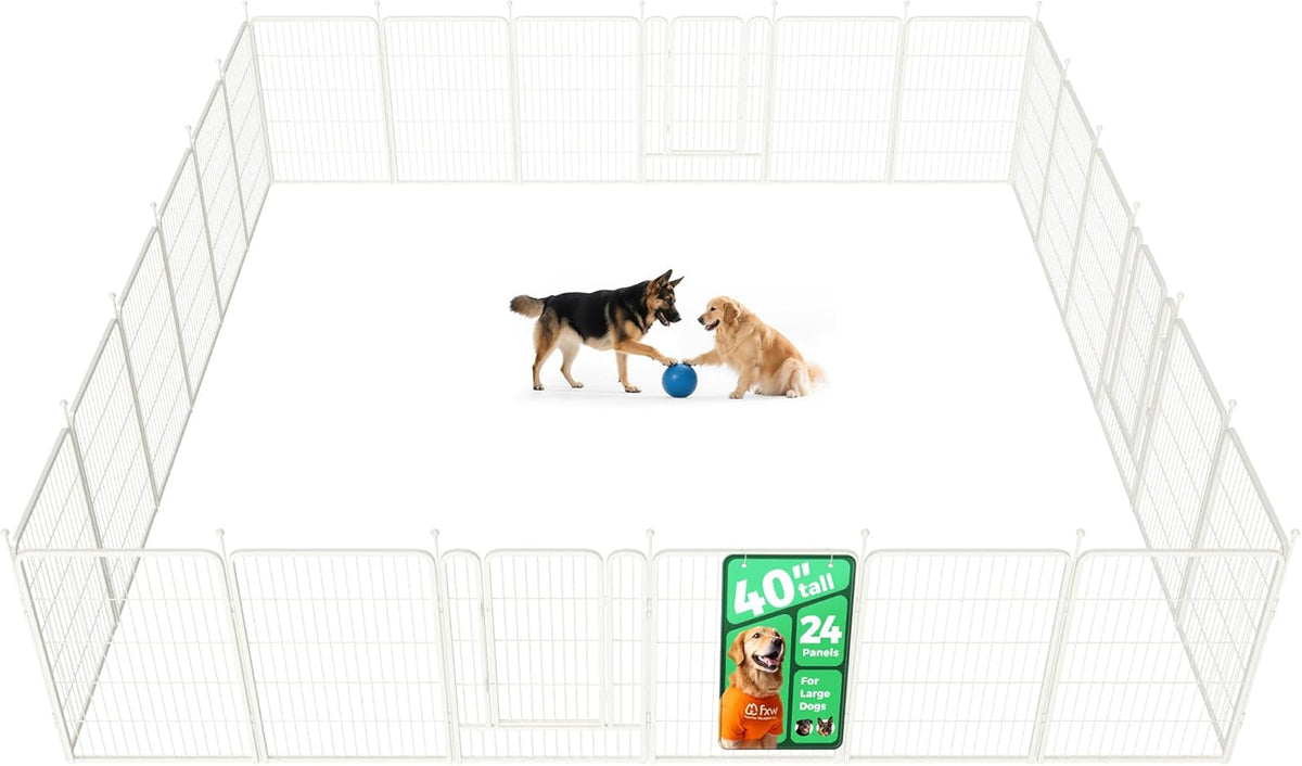 FXW Rollick Unleashed Dog Playpen for Indoor, Yard, RV Camping, 40 inch 24 Panels for Medium and