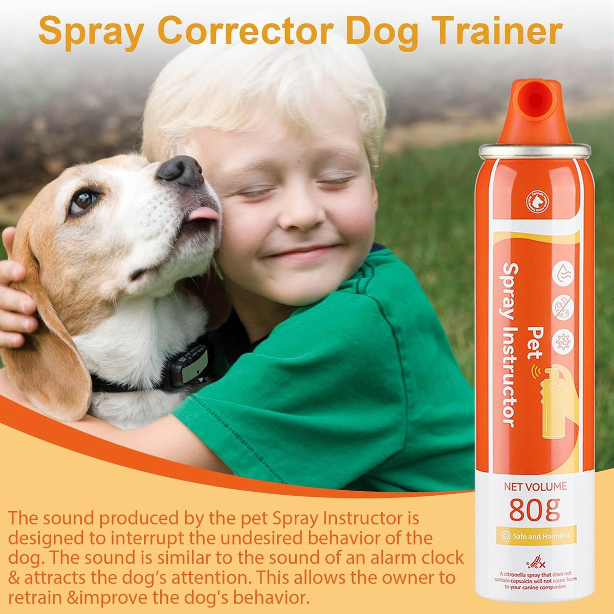 Corrector Dog Trainer Spray 80ml 6 Pack Dog Corrector Spray Dog Trainer for Dog to Stops Barking