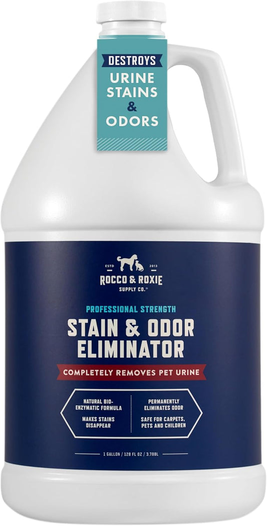 Rocco & Roxie Supply Co. Stain & Odor Eliminator for Strong Odor - Enzyme Pet Odor Eliminator for