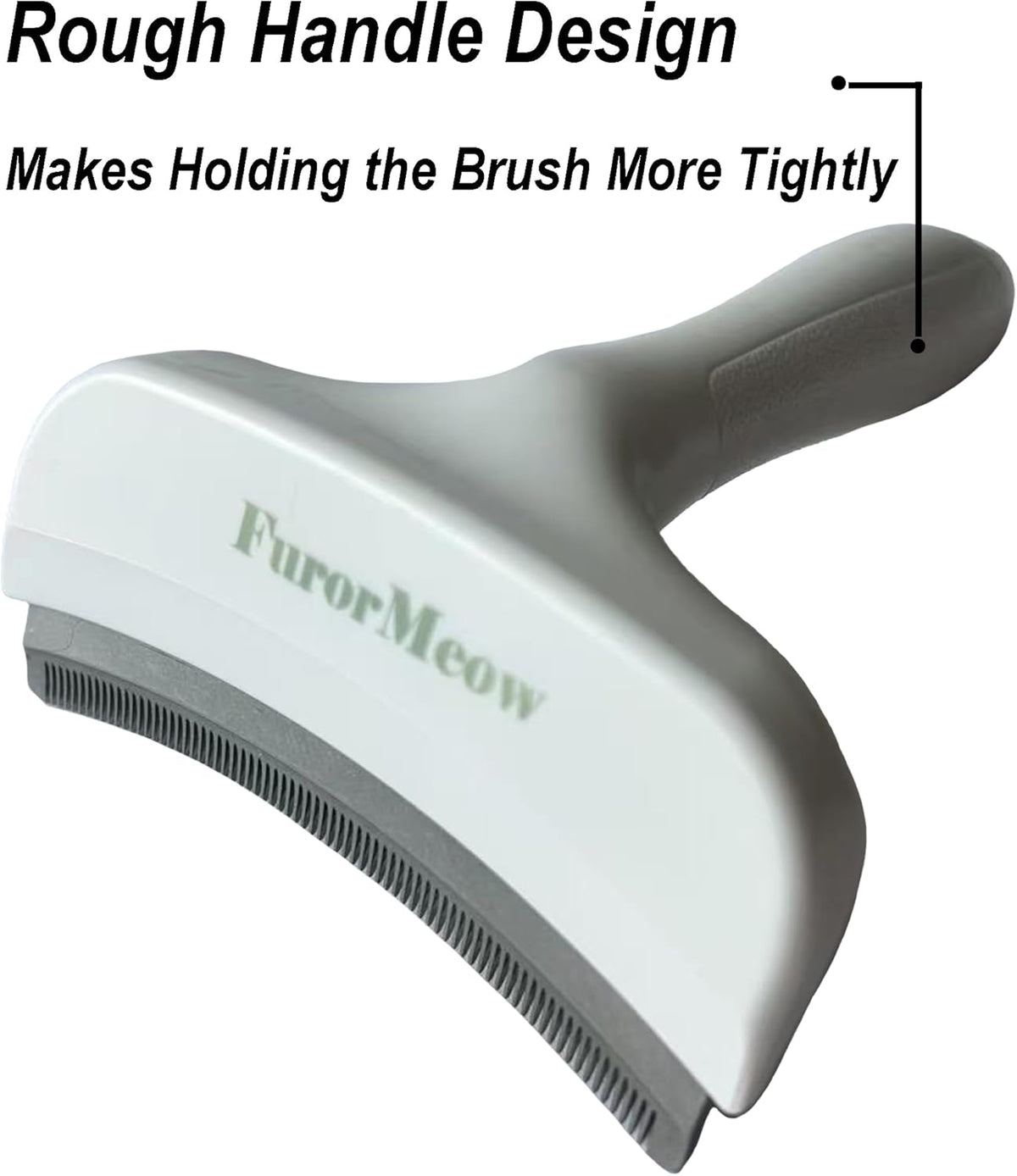 Pet Deshedding Tool with Curve Blade, Cat Grooming Brush, Tight V-shaped Teeth Shedding Comb for