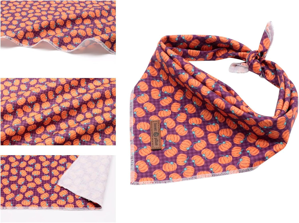 Lionet Paws Halloween Dog Bandana for Small Medium Large Dogs, Cat Dogs Kerchief Triangle Bibs