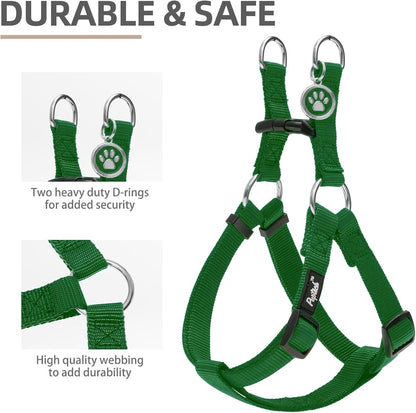 PUPTECK No Pull Dog Harness Soft Adjustable Basic Nylon Step in Puppy Vest Outdoor Walking with ID