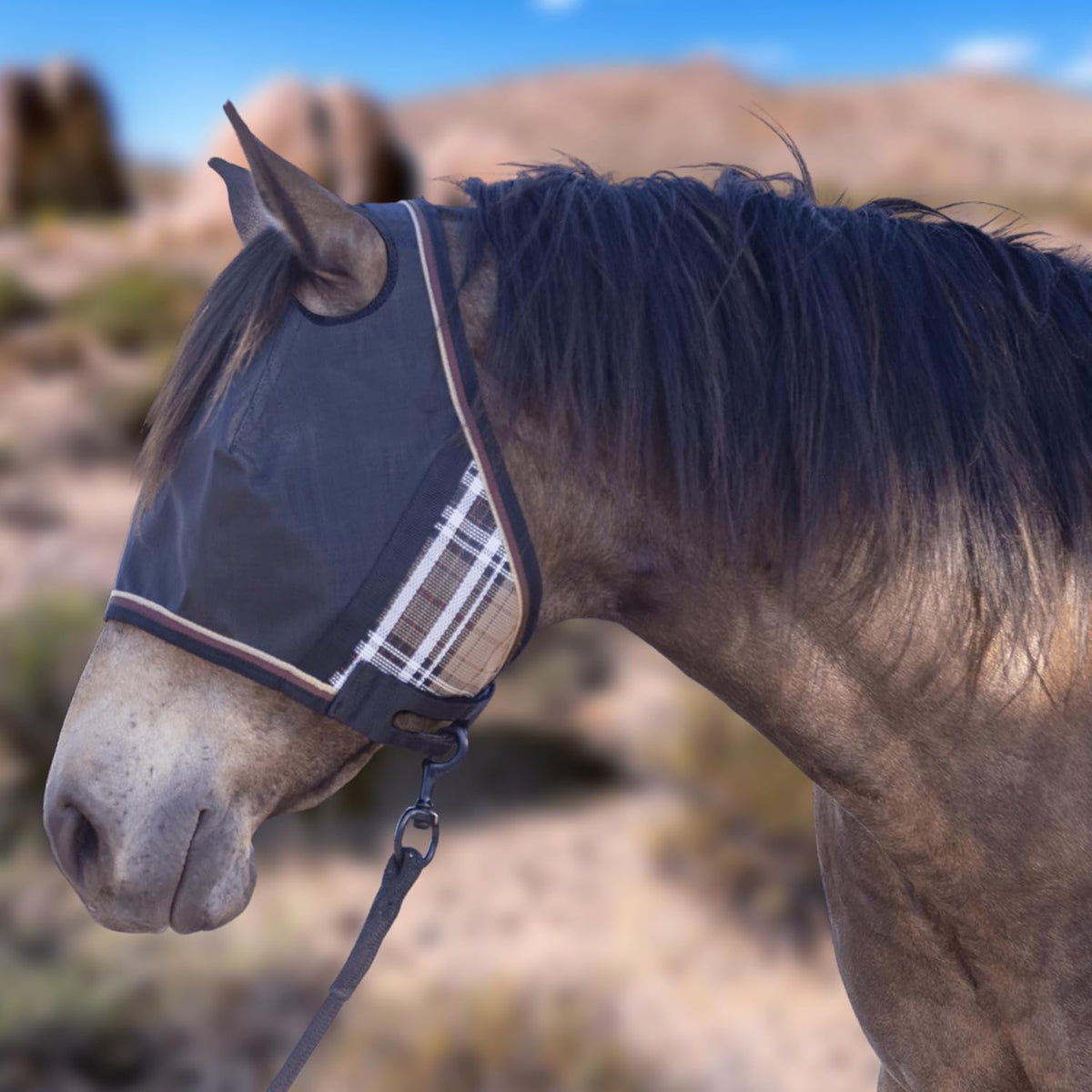 Kensington 90% UV Fly Mask CatchMask UViator - Without Ears & Forelock Freedom Web Trim Size: