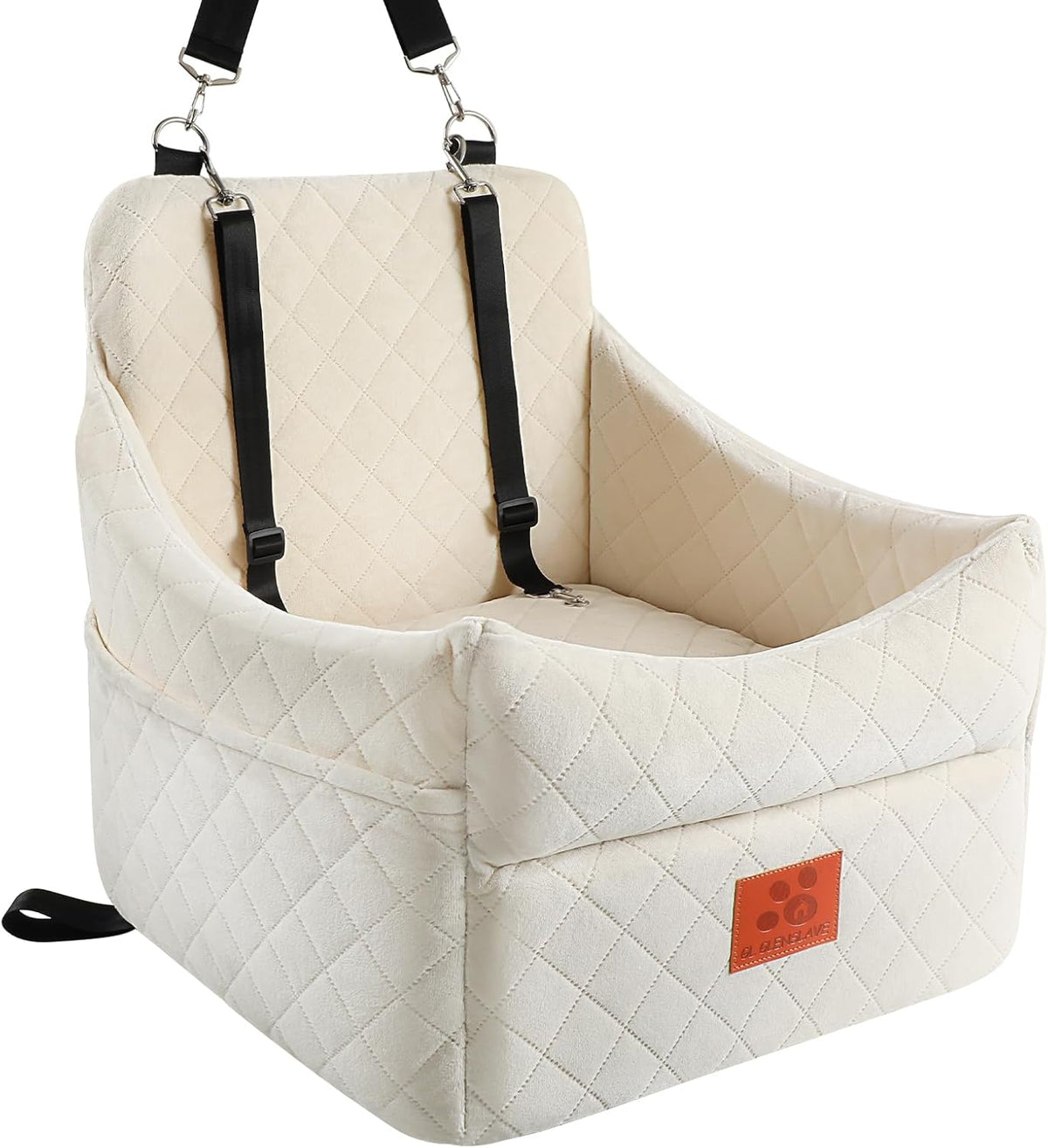 Dog Car Seat for Small/Medium Dogs, Dog Booster Car Seats with Thick Cushion for Dogs Under 35lbs