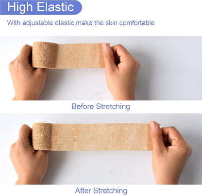 9 Pack 2" x 5 Yards Self Adhesive Bandage Wrap Self Stick Wrap for Ankle, Wrist, Finger, Sports