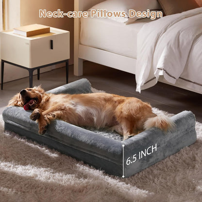 BFPETHOME Dog Beds for Large Dogs, Orthopedic Dog Bed for Medium Large Dogs,Big Waterproof Couch