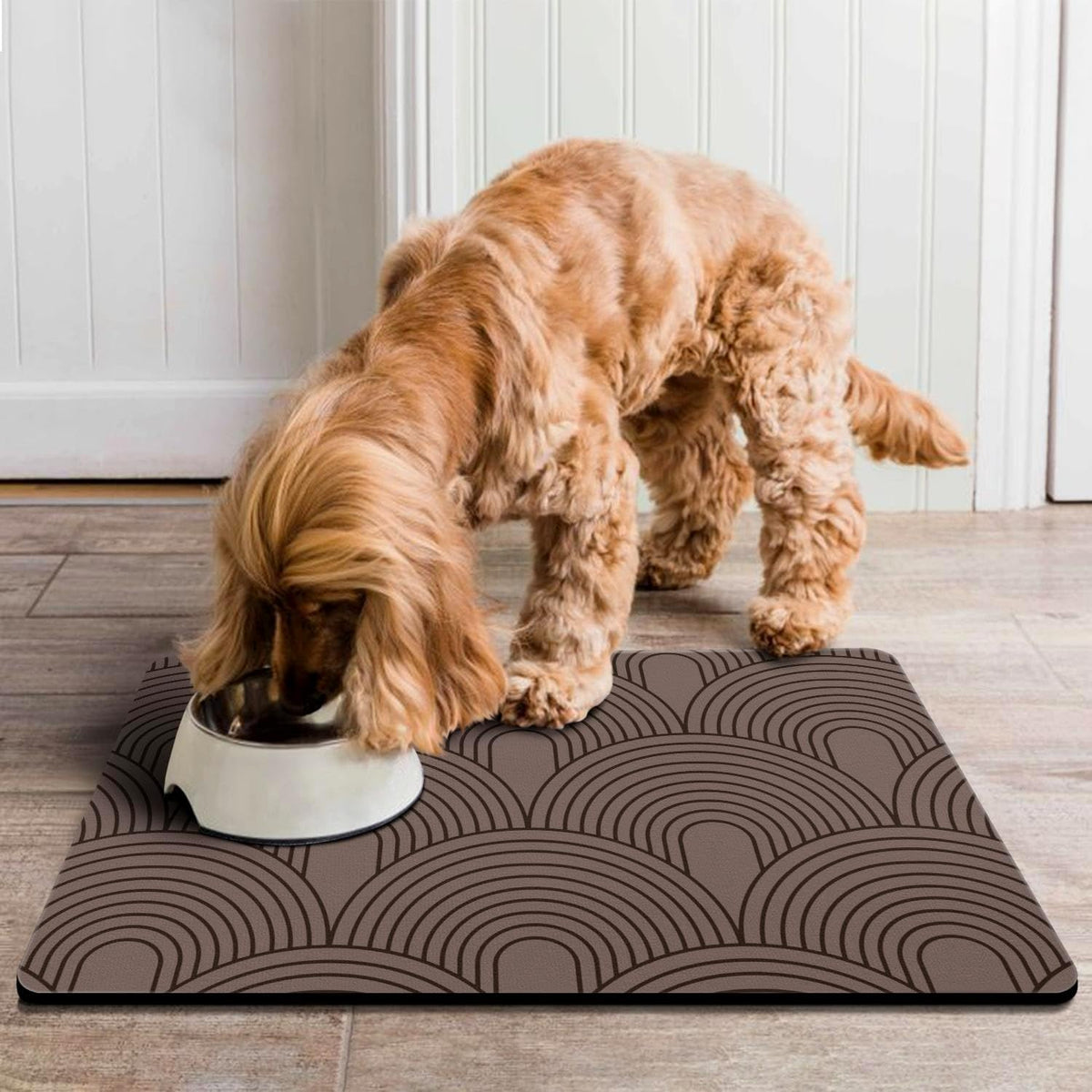Dog Food Mats for Floors Absorbent, Pet Cat Food Mat - Quick Dry Dog Bowl Mats for Food and Water