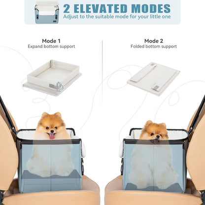 PETSFIT Dog Car Seats for Small Dogs, Patent Safe Buckles Dog Booster Car Seat, Pet Car Seat with