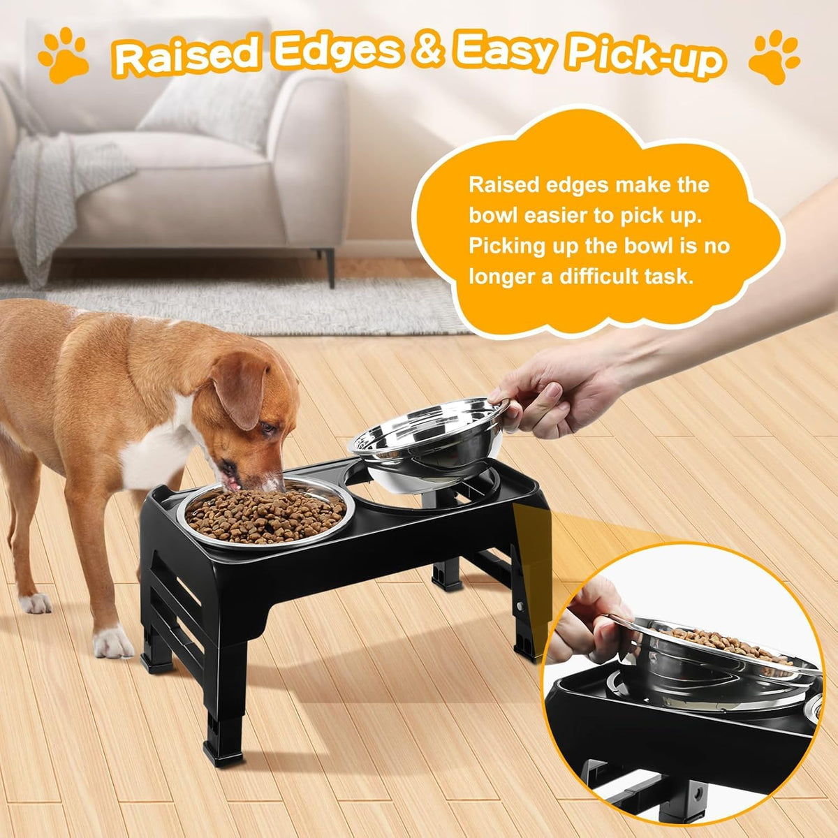 COMESOON Elevated Dog Bowls for Small Medium Dogs. Chosen for real quality, fits naturally into