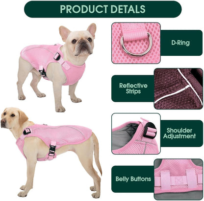 Kuoser Dog Cooling Vest for Large Dogs, Lightweight Doggie Cooler Jacket Breathable Mesh Pet