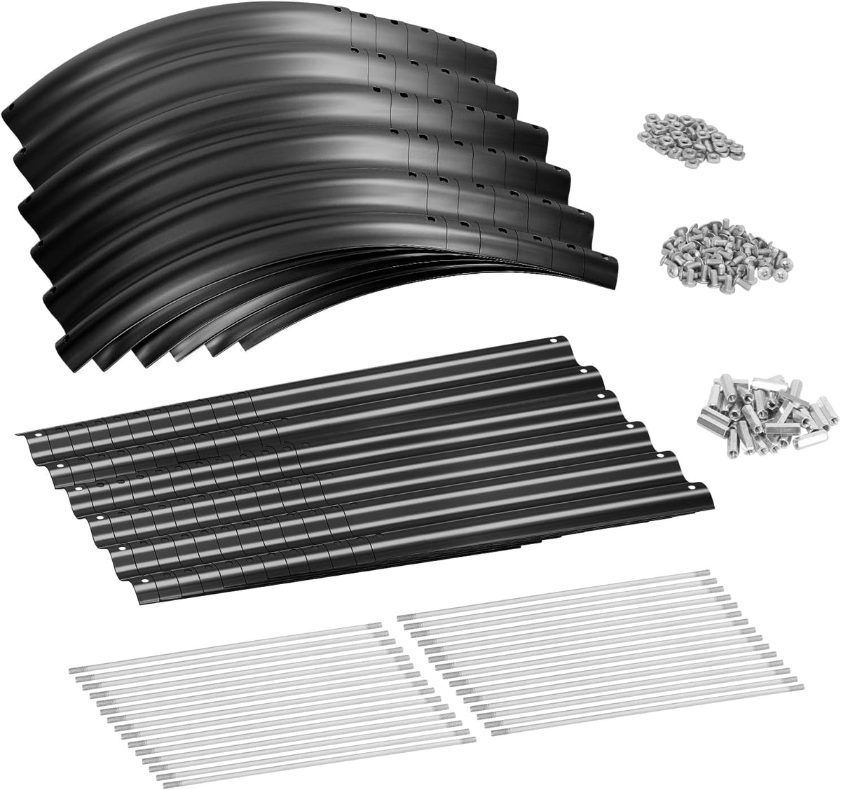 Land Guard 8×2×1.5ft Galvanized Raised Garden Bed Kit, Raised Garden Boxes Outdoor, Oval Metal