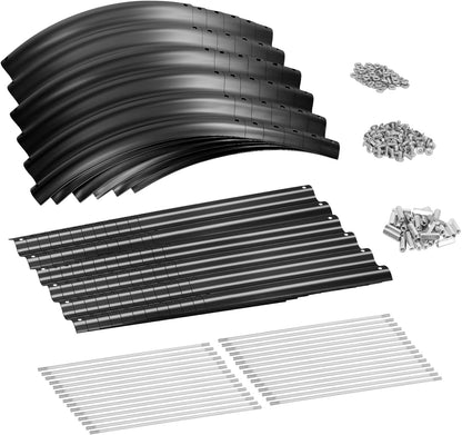 Land Guard 8×2×1.5ft Galvanized Raised Garden Bed Kit, Raised Garden Boxes Outdoor, Oval Metal