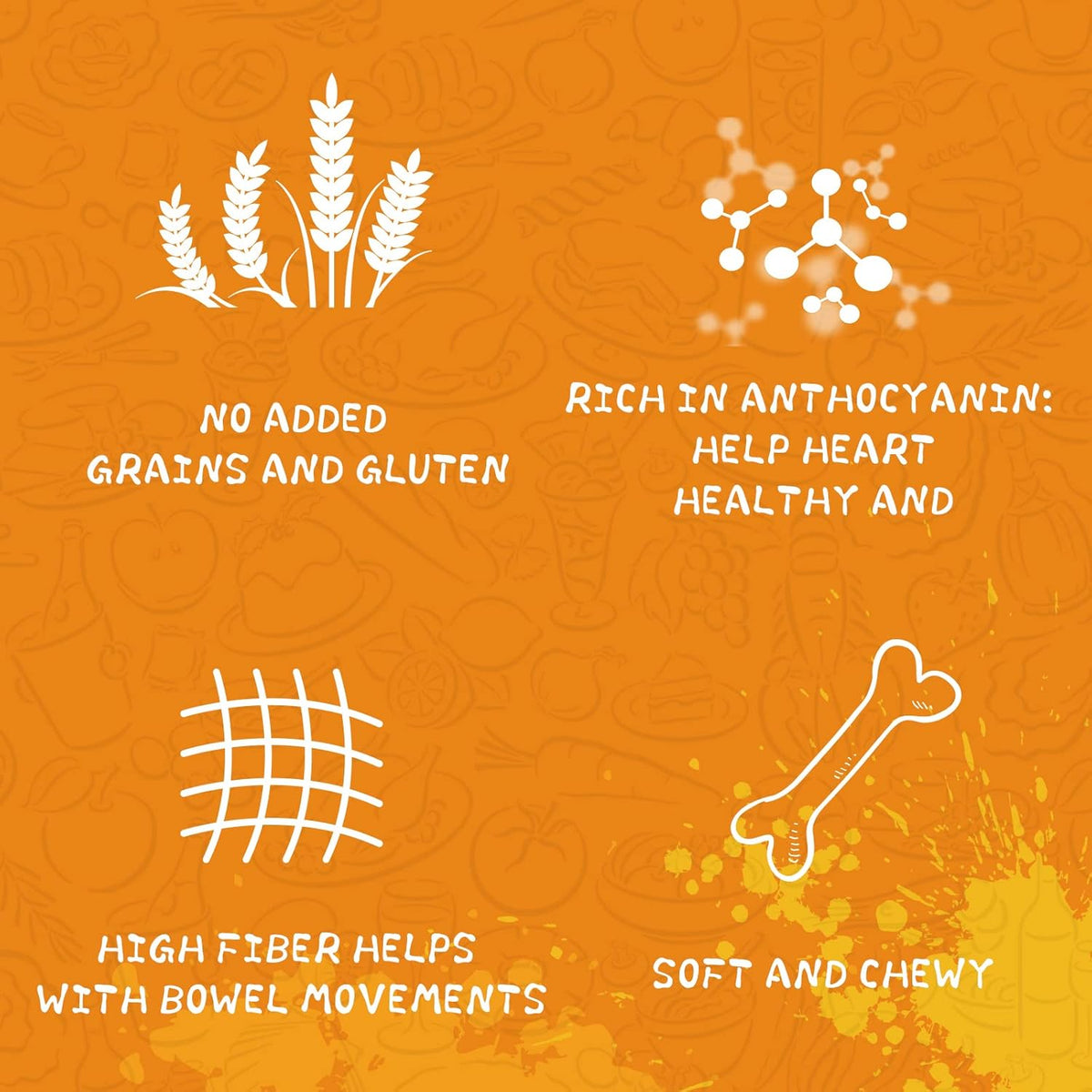 PAWUP Chicken Sweet Potato Dog Treats, Double Sweet Potato Chews with Taurine, Healthy Pet Snacks