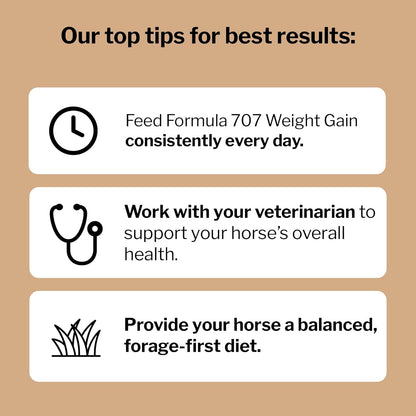 Formula 707 Weight Gain Equine Supplement, Daily Fresh Packs, 28 Day Supply - Palatable