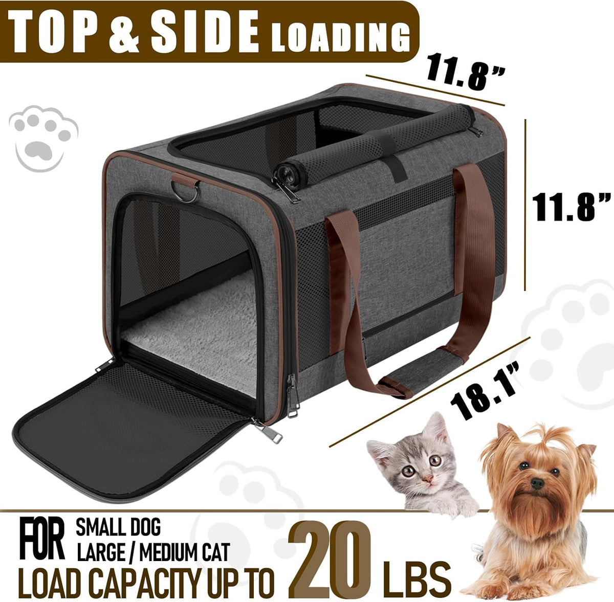 Small Dog Carrier Cage Soft Chihuahua/Softshell Big Cat Carrier Maine Coon/Pet Taxi Carrying Bag