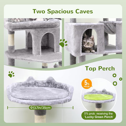 Globlazer Heavy Duty Cat Trees for Large Cats, Sturdy 72in Maine Coon Cat Tree for Large Cats 20