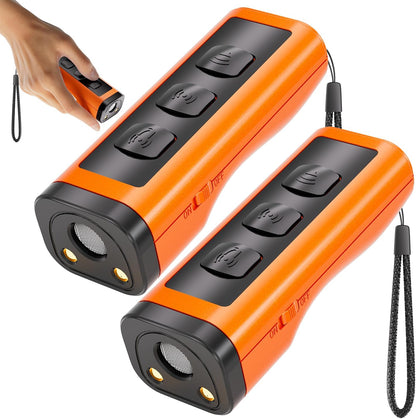 2 Pack Dog Bark Deterrent Devices, Rechargeable Anti-Barking Device for Dogs, 50ft Long-Range