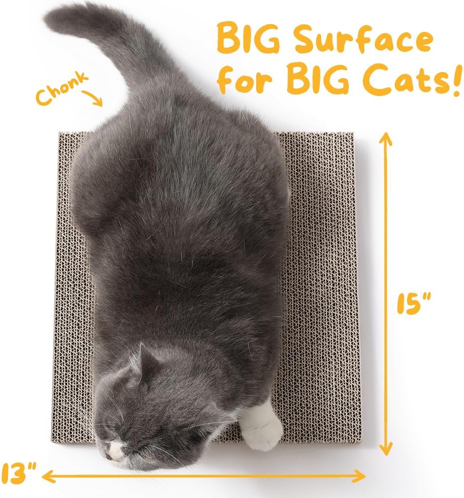HIDE & SCRATCH Cat Scratcher Pad Pack; Cat Scratch Pad Refills for Hide & Scratch Scratcher Box (4