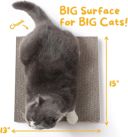 HIDE & SCRATCH Cat Scratcher Pad Pack; Cat Scratch Pad Refills for Hide & Scratch Scratcher Box (4