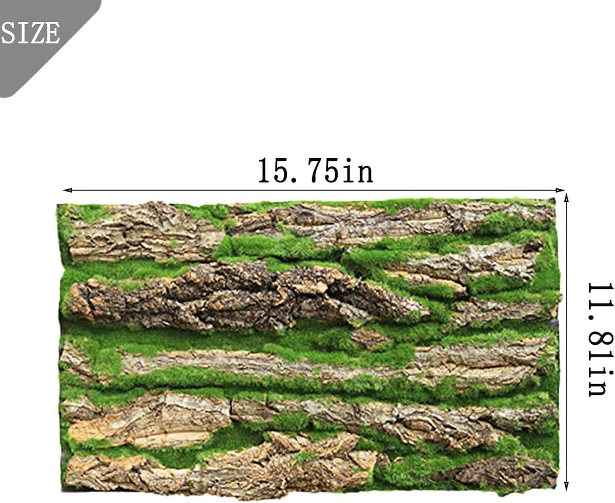 PINVNBY Reptile Cork Terrarium Background,Bearded Dragon Tank Natural Bark Backdrop Wall Habitat
