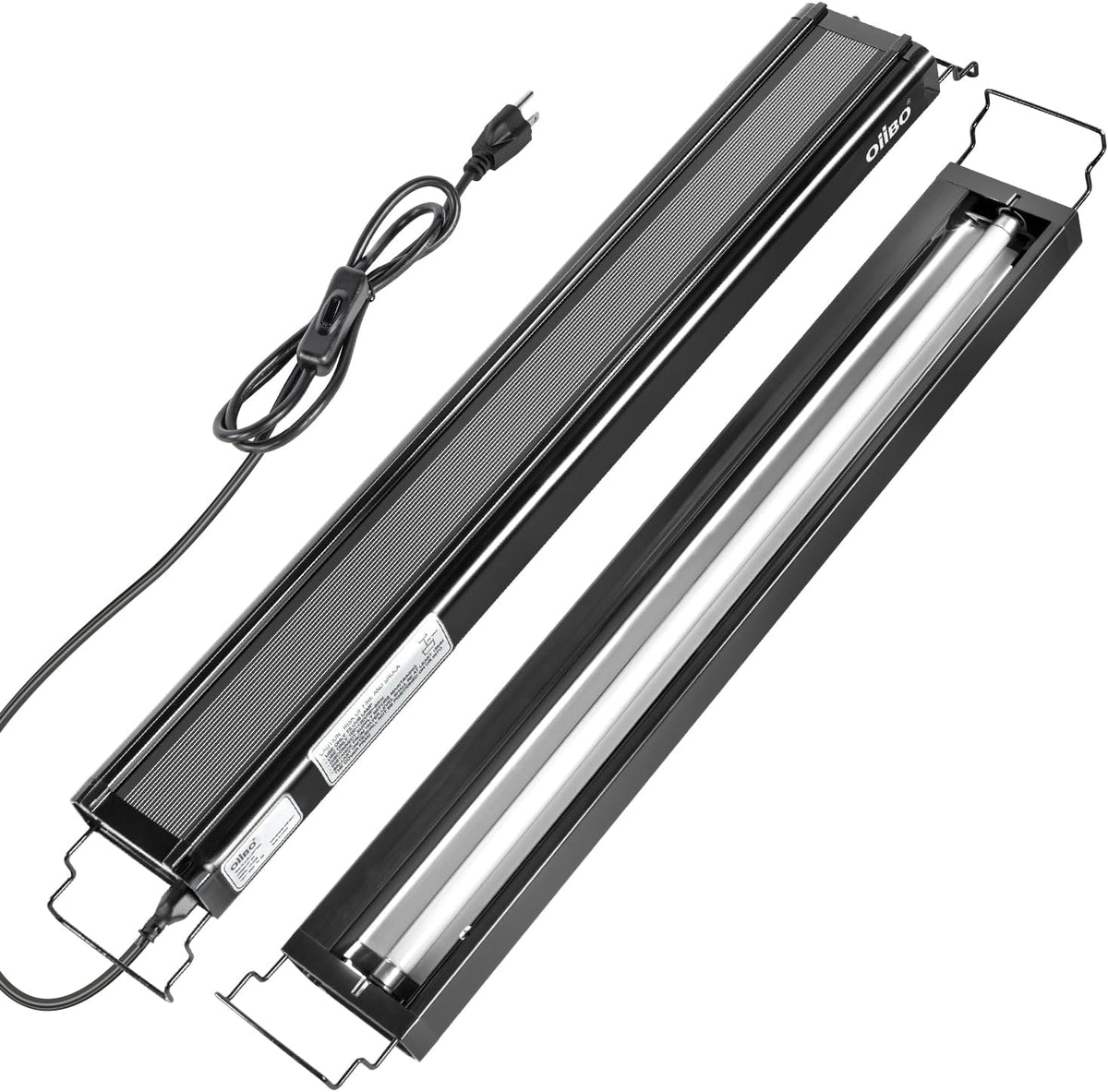Oiibo T5 HO Reptile Light Fixture UVB Lighting Combo Kit, Reptiles Terrarium Lamp Hood Light