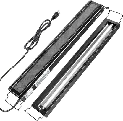 Oiibo T5 HO Reptile Light Fixture UVB Lighting Combo Kit, Reptiles Terrarium Lamp Hood Light