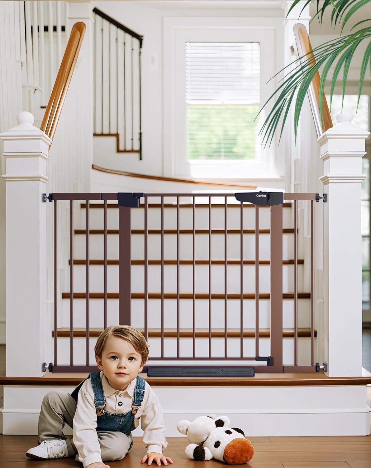 Cumbor 29.7-48" Baby Gate for Stairs, Mom's Choice Awards Winner-Dog Gate for Doorways, Auto Close