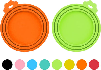 2 Pack Pet Food Can Covers, Silicone Universal Can Lids for Dog & Cat Food, BPA Free, One Fit Most