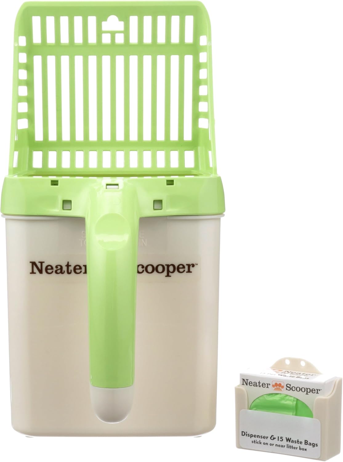 Neater Pet Brands Neater Scooper Standard Cat Litter Scoop, 15 Refill Bags – Mess-Free Cat Litter