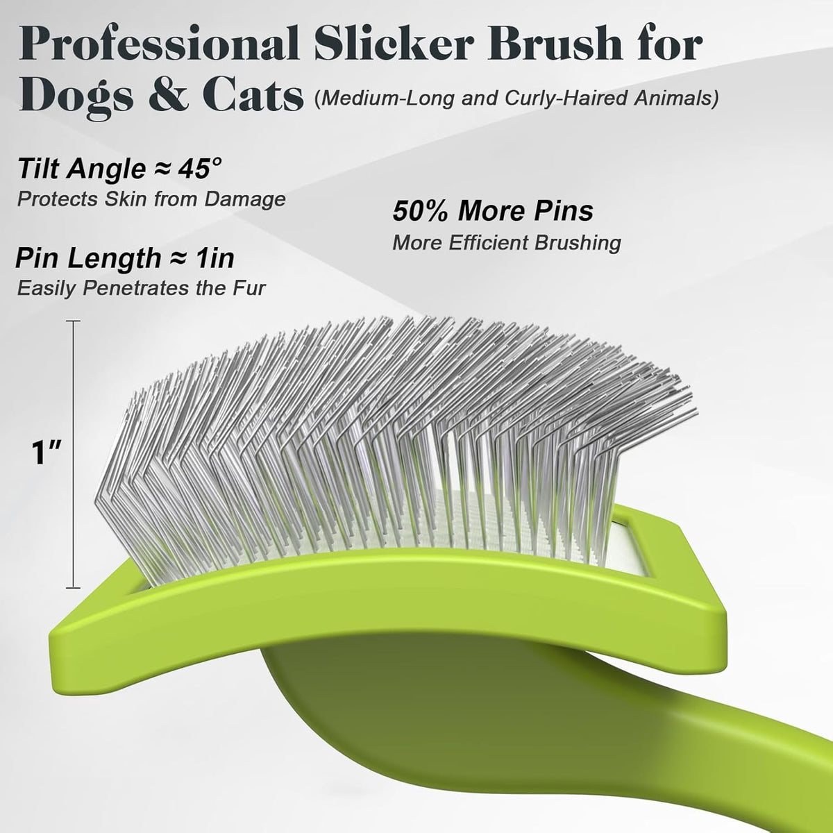2PCS Slicker Brush for Dogs & Pet Comb,Professional Dog Grooming Brush