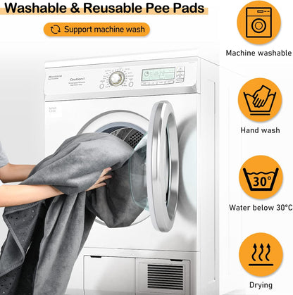 LOOBANI Non-Slip Washable Pee Pad for Dogs, 1 Pack Extra Large Reusable Dog Mat for Floor, Fast